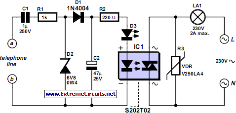Telephone Ringer circuit schematic