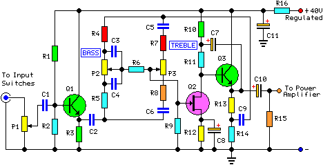  tone controller and preamplifier circuit diagram for 30 watt mosfet audio power amplifier schematic 