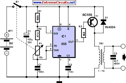 Electric Stimulation Schematics - Transcutaneous Electrical Nerve Stimulator Circuit Schematic - Electric Stimulation Schematics