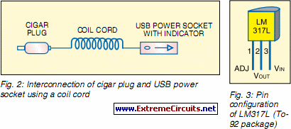 usb power socket circuit schematic