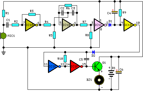  whistle responder schematic circuit diagram 