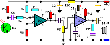  wireless audio power amplifier reciever schematic circuit diagram 