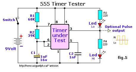 Fig. 5, 555 timer Tester
