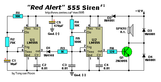 Red Alert Alarm, Schematic