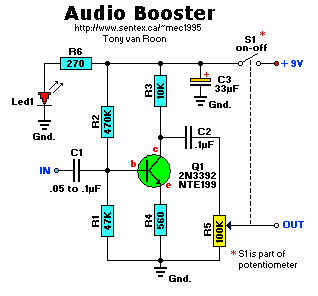 Audio Booster Schematic