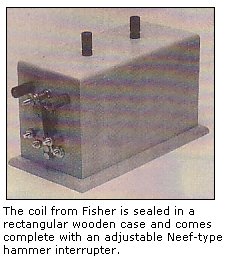 Fisher coil with hammer type interrupter