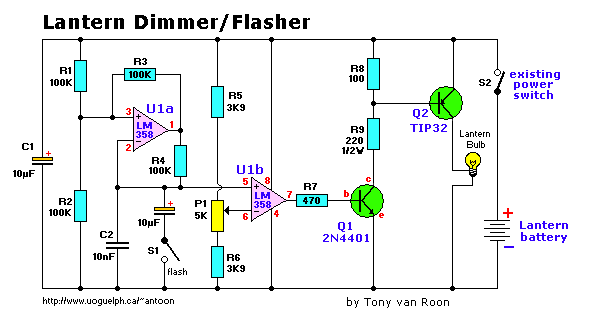Lantern dimmer, schematic