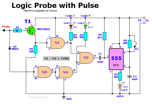 Logic Probe with Pulser