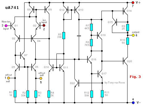 ua741 investing amplifier basic circuit