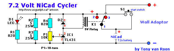 7.2 volt NiCad Cycler