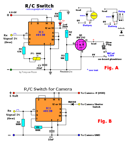 R/C Switch for accessories or Camera