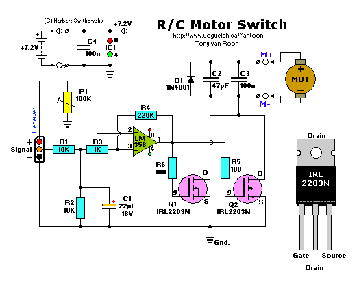 R/C Switch for Electric Motors