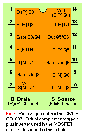 CD4007UB pin assignment