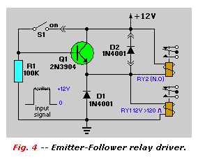 Emitter-Follower relay driver