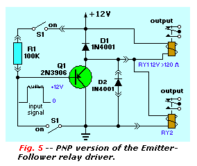 Emitter-Follower relay driver