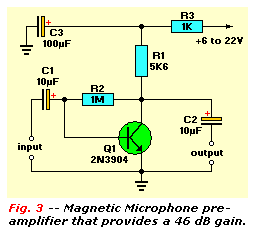 Magnetic Microphone, 46dB gain