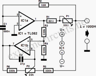 1kH Synthetic Inductor Circuit Diagram