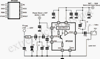 10 to 1000 MHz Oscillator circuit diagram
