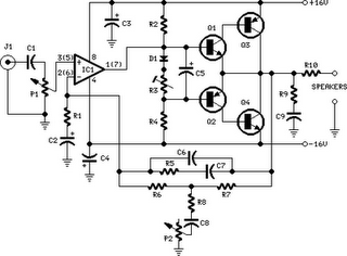 10W Bass Boost Amplifier Circuit Diagram