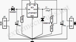 3-volts Car Adapter Circuit Diagram