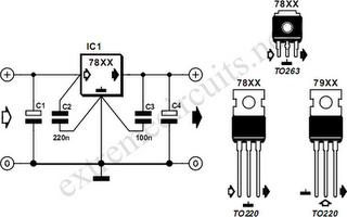 78xx Voltage Regulators Circuit Diagram