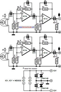 Cassette Deck Playback Amplifier Circuit Diagram