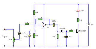 Audio Indicator Using LM741