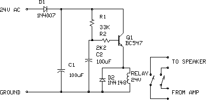 Audio Amplifier Output Relay Delay Circuit Diagram 2 way component speakers wiring diagram 