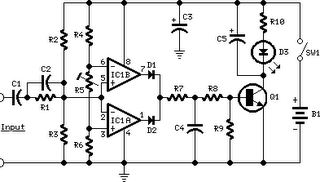 Audio Clipping Indicator Circuit Diagram
