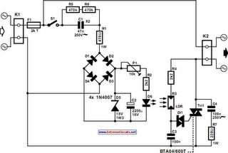 Automatic Light Dimmer Circuit Diagram