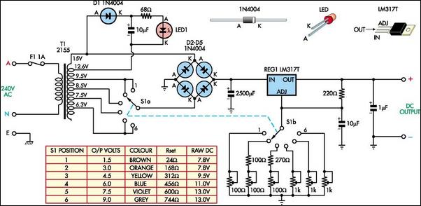 Battery replacement power supply circuit schematic