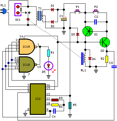  bedside 220 volt ac lamp timer schematic circuit diagram 