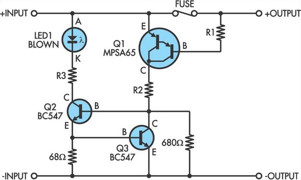 Blown Fuse Indicator circuit schematic
