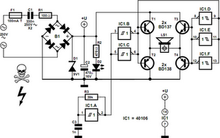 Cat and Dog Repeller Circuit Diagram