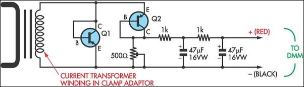 Cheap AC current measurement circuit schematic