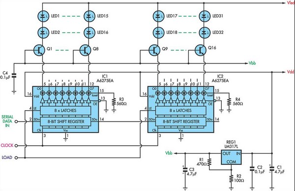 Constant current LED drive circuit schematic
