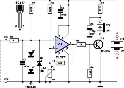 continuity tester circuit diagram