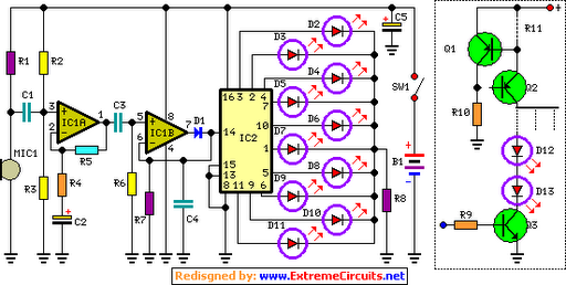  dancing leds schematic circuit diagram 