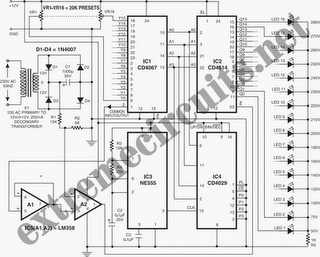 Digital Main Voltage Indicator Circuit Diagram