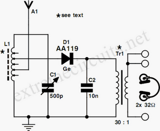 Diode Radio Circuit Diagram For Low Impedance Headphones