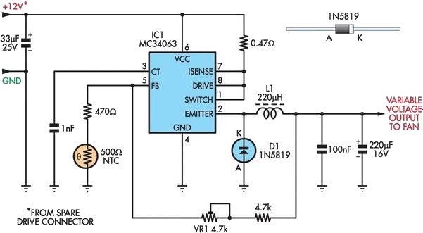Efficient fan speed controller circuit schematic