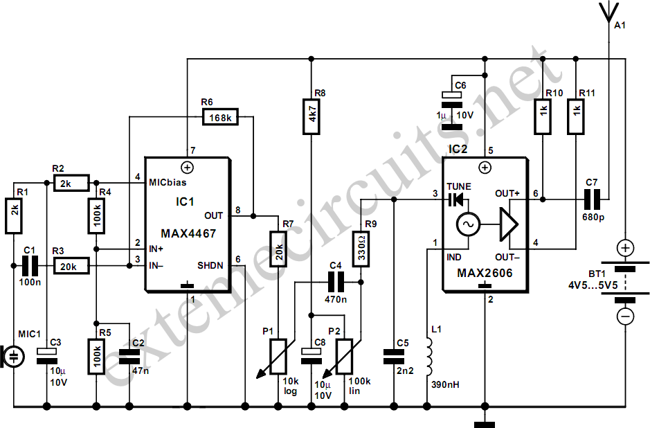 Wireless Mic Schematic Diagram