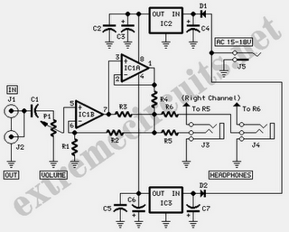 Modular Headphone Amplifier Circuit Diagram