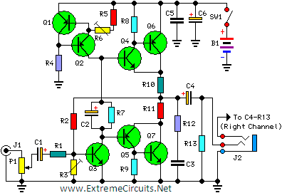  A high quality headphone amplifier schematic circuit diagram 