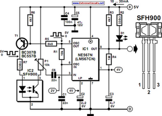 Infra-Red Proximity Detector Circuit Diagram