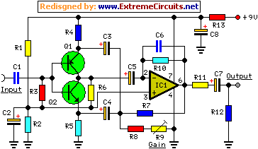  input amplifier module schematic circuit diagram 