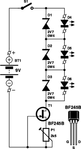 LED tester, circuit schematic, circuit diagram