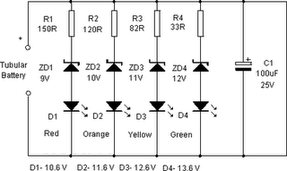 LED Volt Meter Circuit Diagram