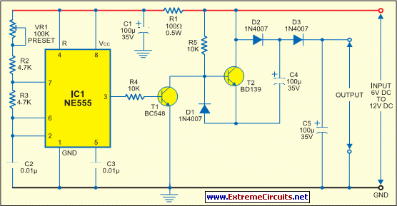 low-power voltage doubler circuit schematic