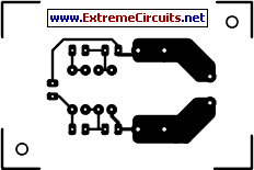 PCB Layout Of Mains Indicator circuit schematic